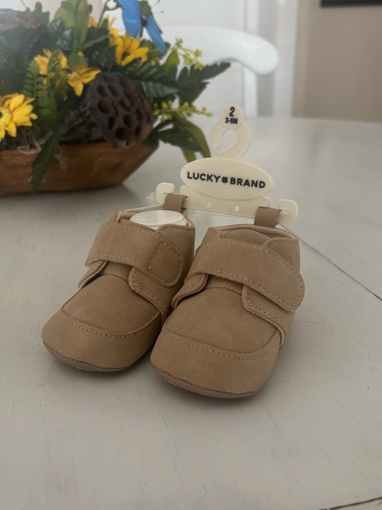 Lucky Brand Other - Lucky Brand Beige/Tan Baby Walker Shoes with Velcro Straps